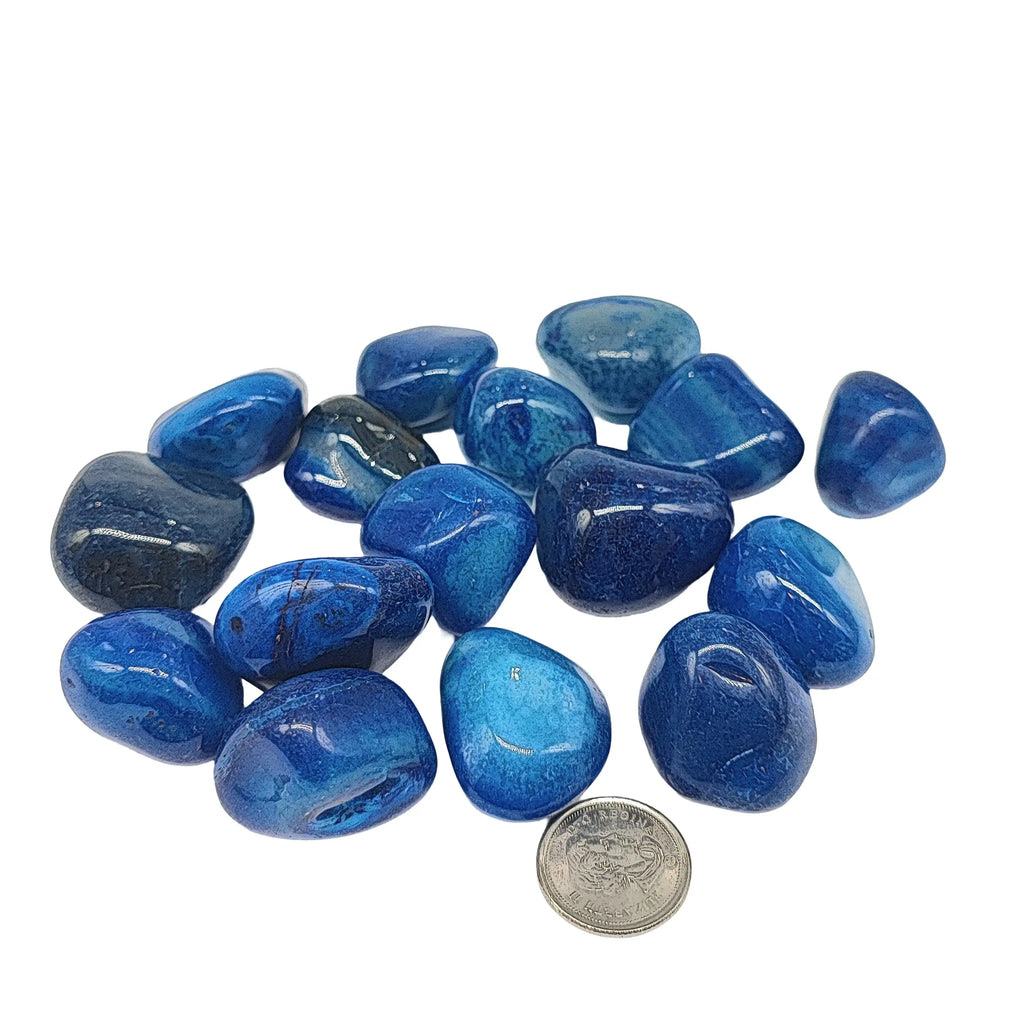 Stone -Blue Agate -Tumbled