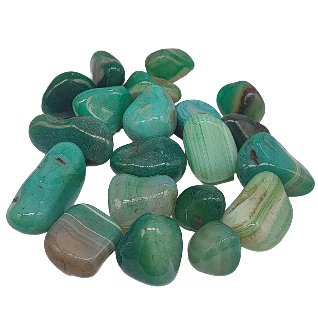 Stone -Green Agate -Tumbled Arômes & Évasions.