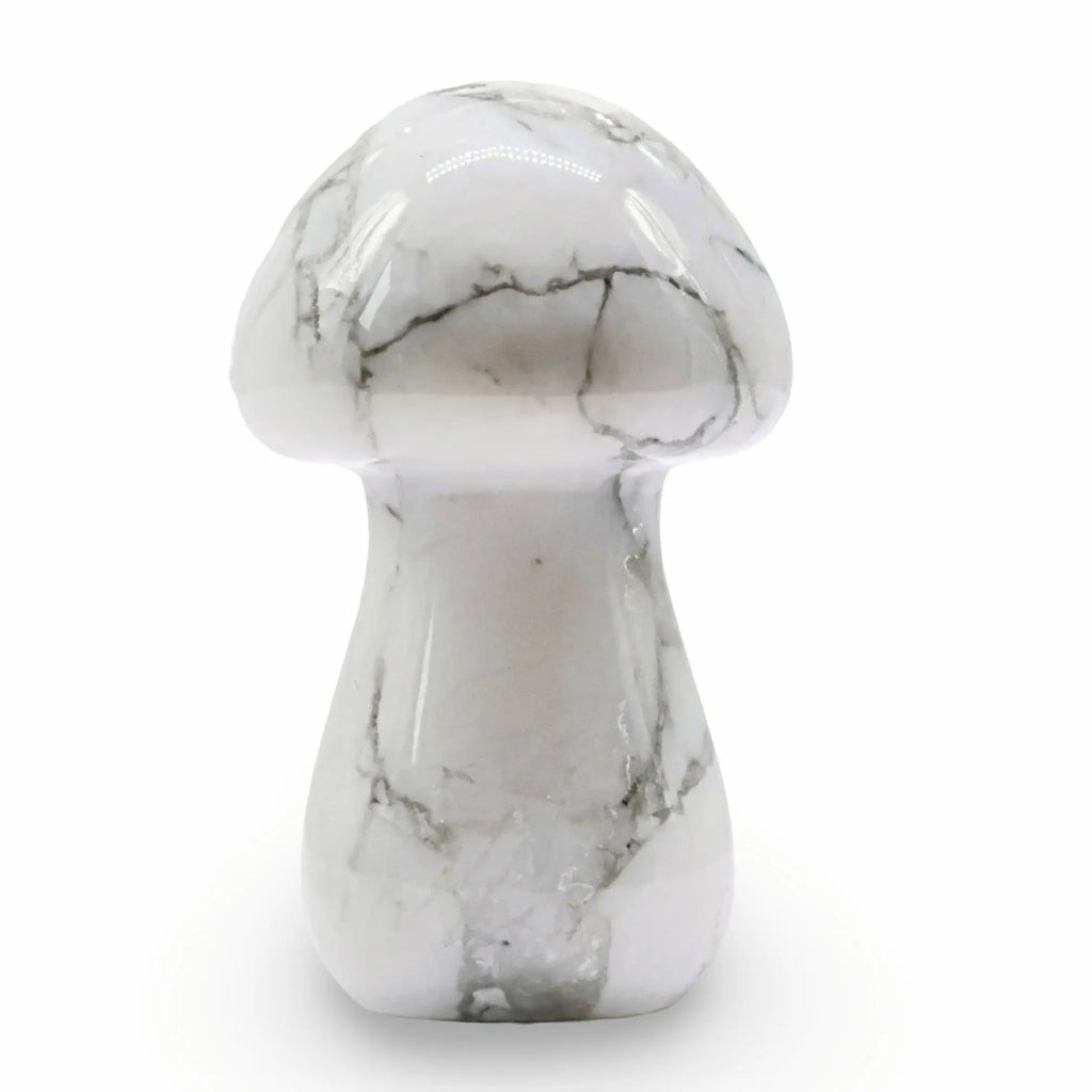 Stone - Howlite - Sculpture - Mushroom