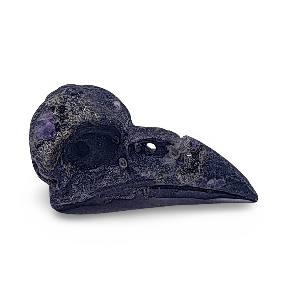 Stone -Natural Druzy Agate -Sculpture -Raven's Beak