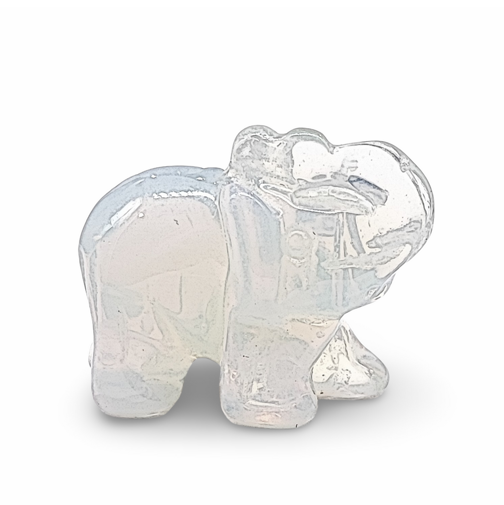 Stone -Natural Opalite -Sculpture -Elephant