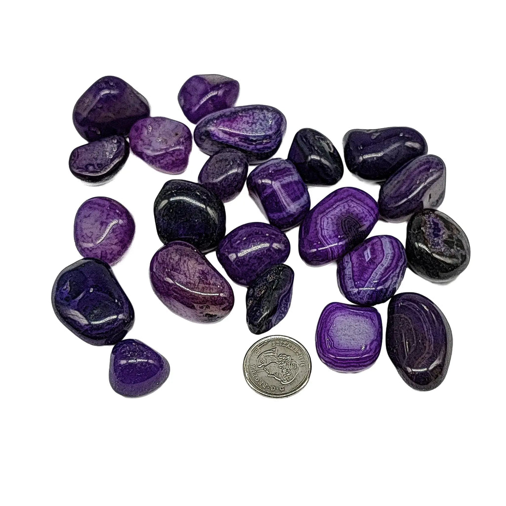 Stone -Purple Agate -Tumbled