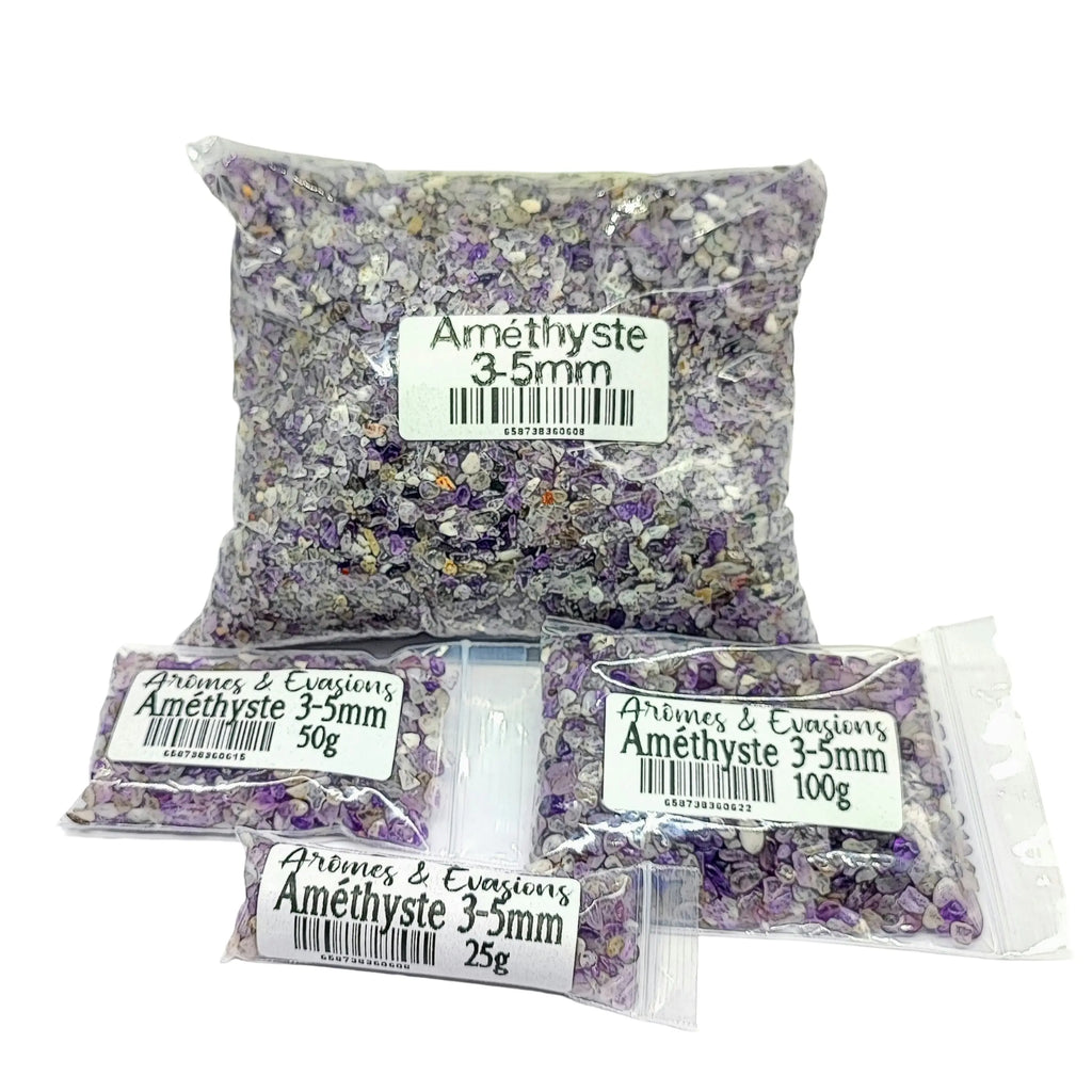 Stone -Tumbled Chips -Amethyst -3 to 5mm