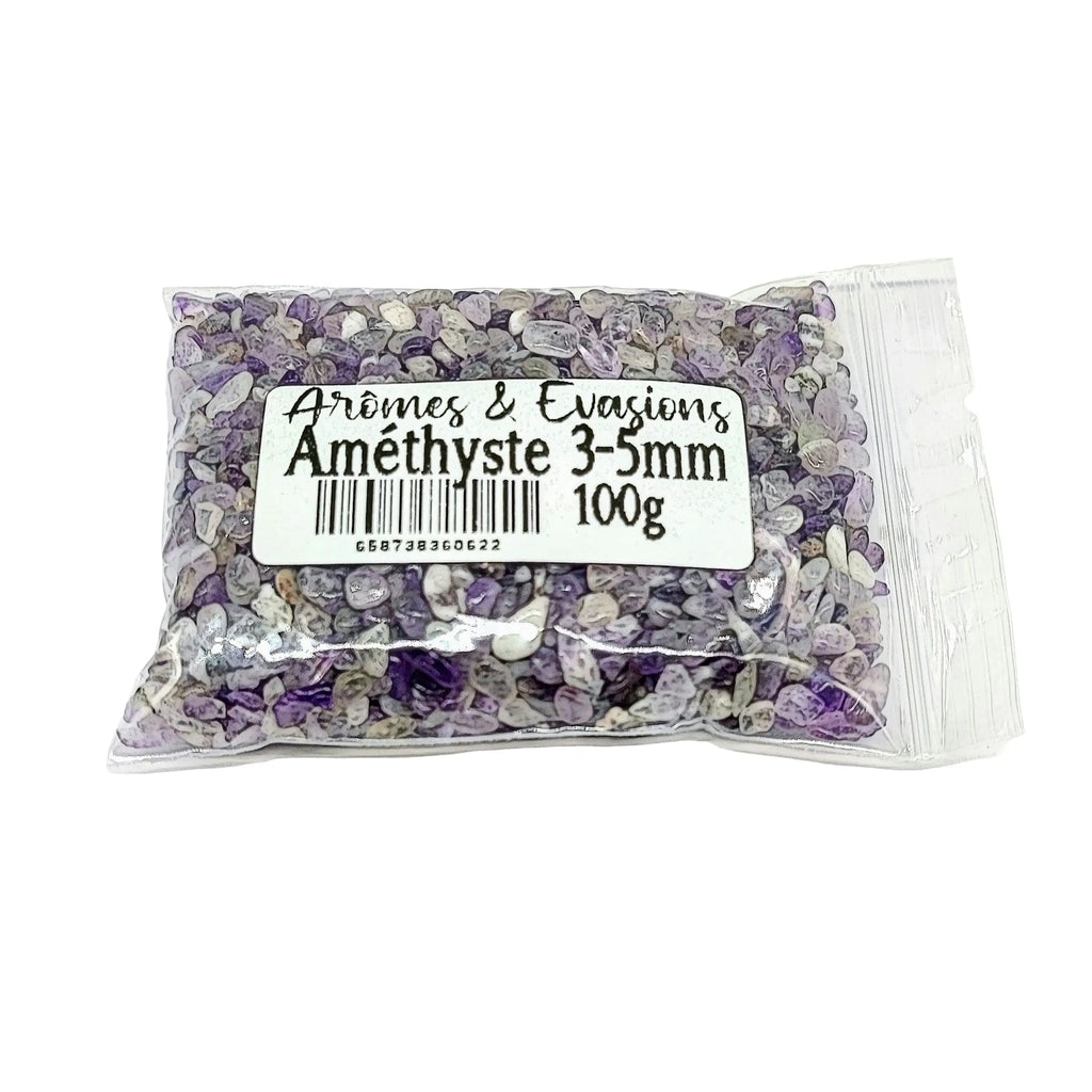 Stone -Tumbled Chips -Amethyst -3 to 5mm 50 g