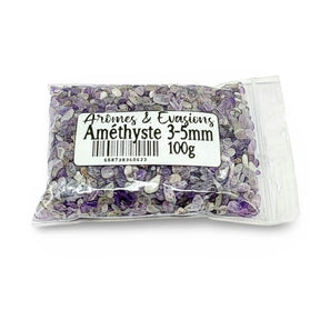 Stone - Tumbled Chips - Amethyst - 3 to 5mm 100 g