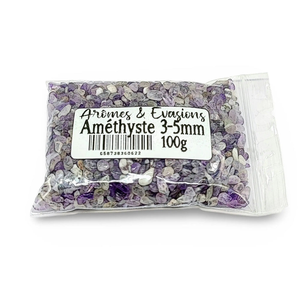 Stone -Tumbled Chips -Amethyst -3 to 5mm 100 g