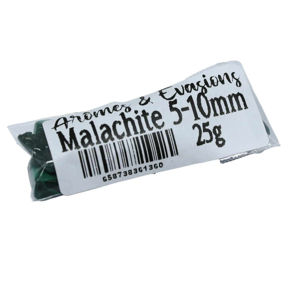 Stone -Tumbled Chips -Malachite -5mm to 10mm 25 g