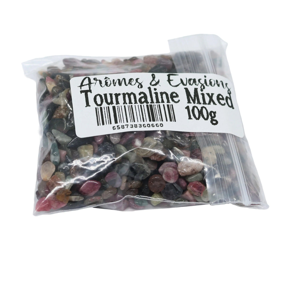 Stone -Tumbled Chips -Mixed Tourmaline 100 g