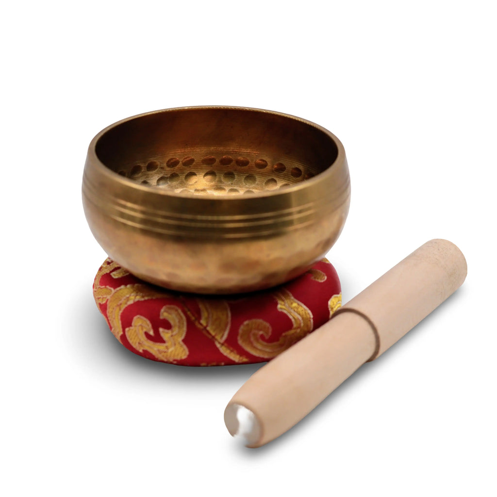 Tibetan Singing Bowl -Solid Brass -Natural -3″