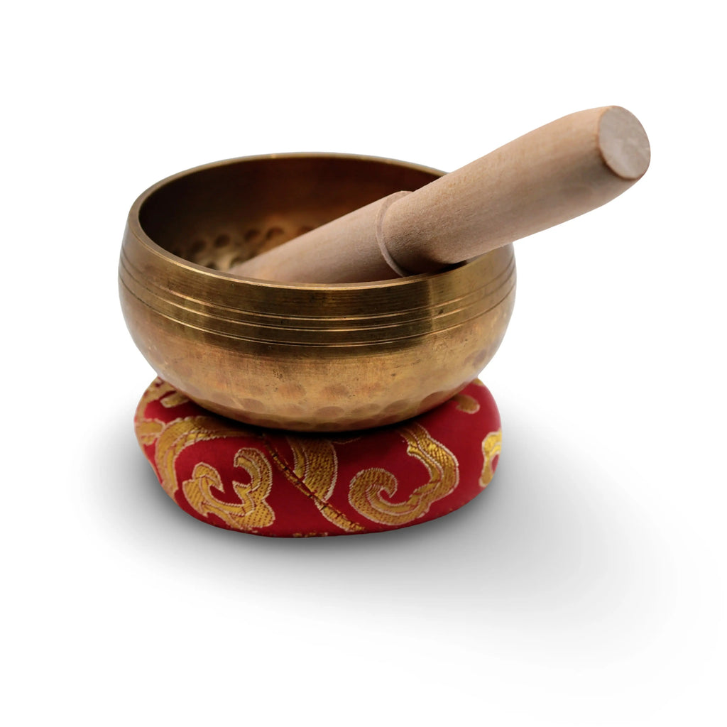 Tibetan Singing Bowl -Solid Brass -Natural -3″