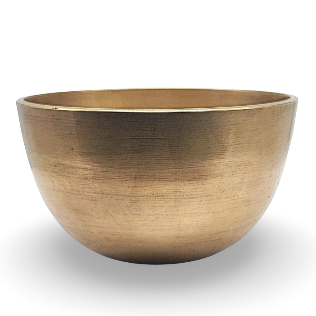 Tibetan Singing Bowl -Solid Brass -Natural -5″ -B4 Note 432HZ - Arômes et Évasions