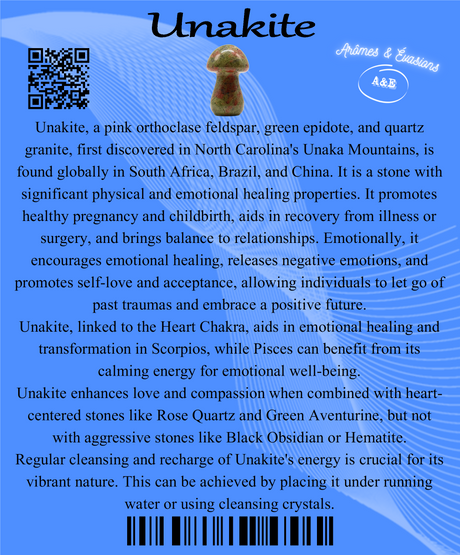 Descriptive Cards - Precious Stones & Crystals - Unakite