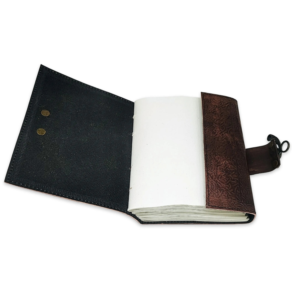 Wicca & Pagan -Leather Journal -Hamsa Hand