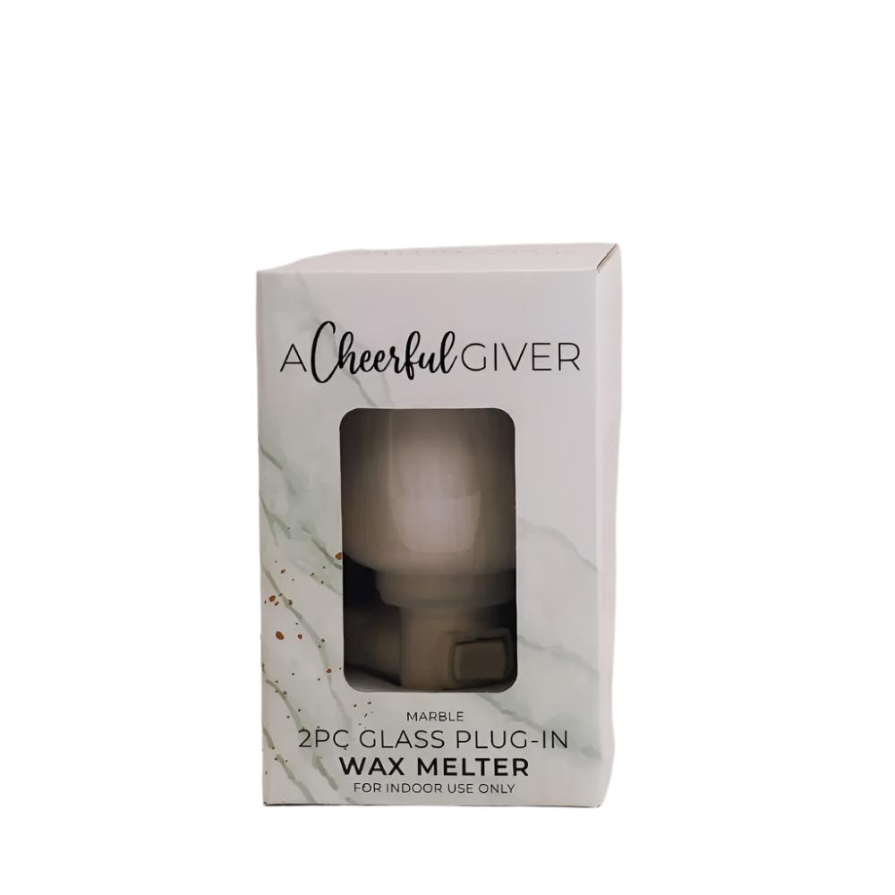 Diffuser - Electric Oil & Wax Cube Burner - Marble Glass - Plug-In