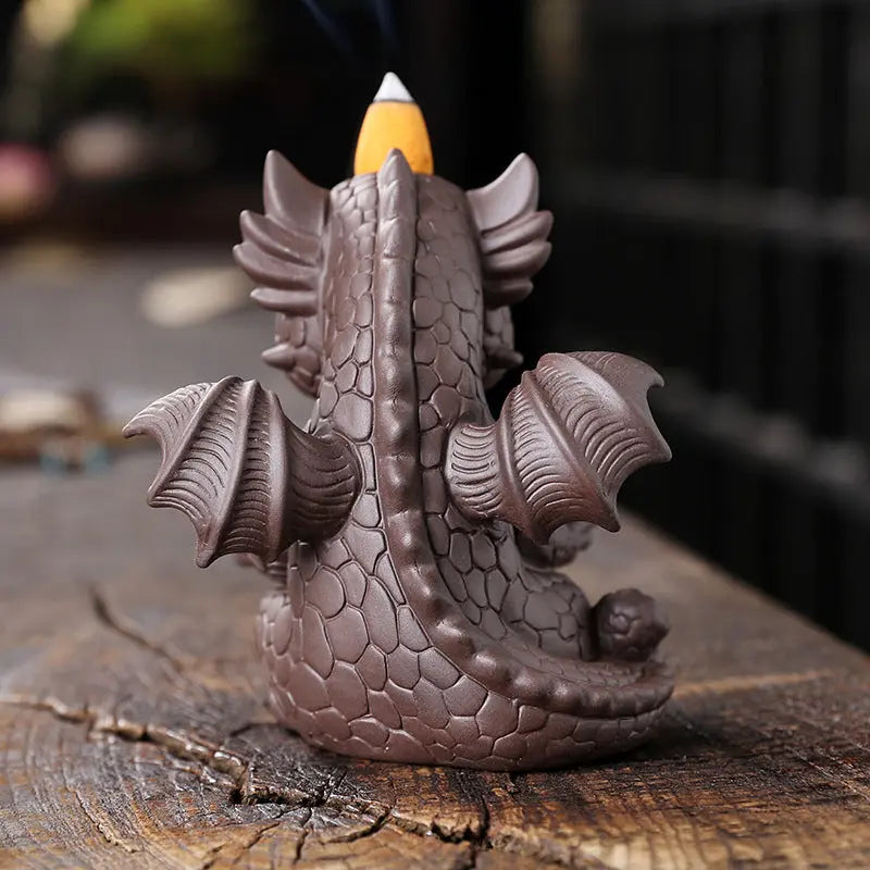 Incense Burner - Backflow - Ceramic Baby Dragon