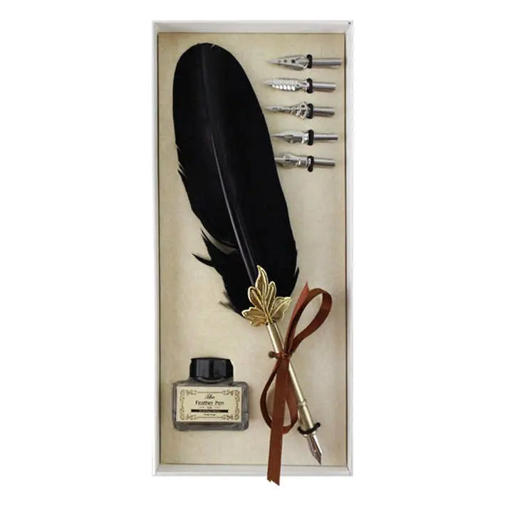 Wicca & Pagan - Black Feather Ink Set