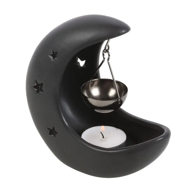 Diffuser - Natural Oil Burner - Black Crescent Moon