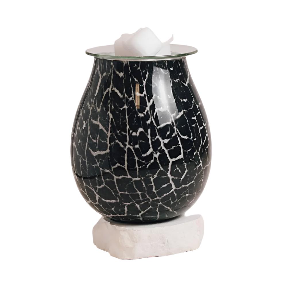 Diffuser - Electric Oil & Wax Cube Burner - Onyx Glass - Tabletop