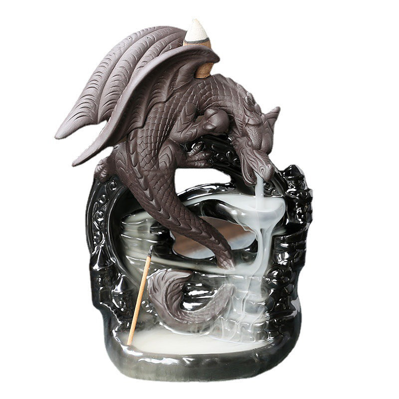 Incense Burner - Backflow - Ceramic Dragon