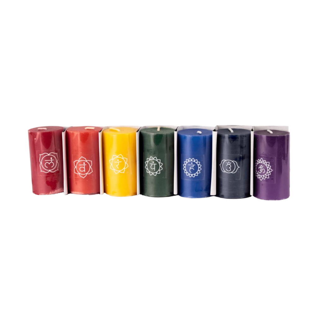 Scented Candles - 7 Chakra's approx. 2.5" x 1.5"