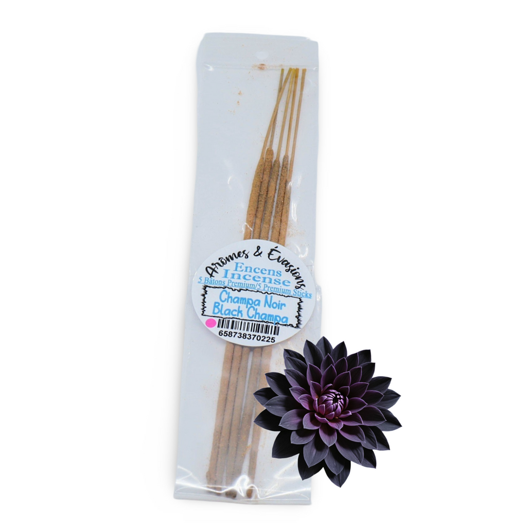 Incense Sticks - Premium Collection - Black Champa - Pack of 5 Masala Sticks