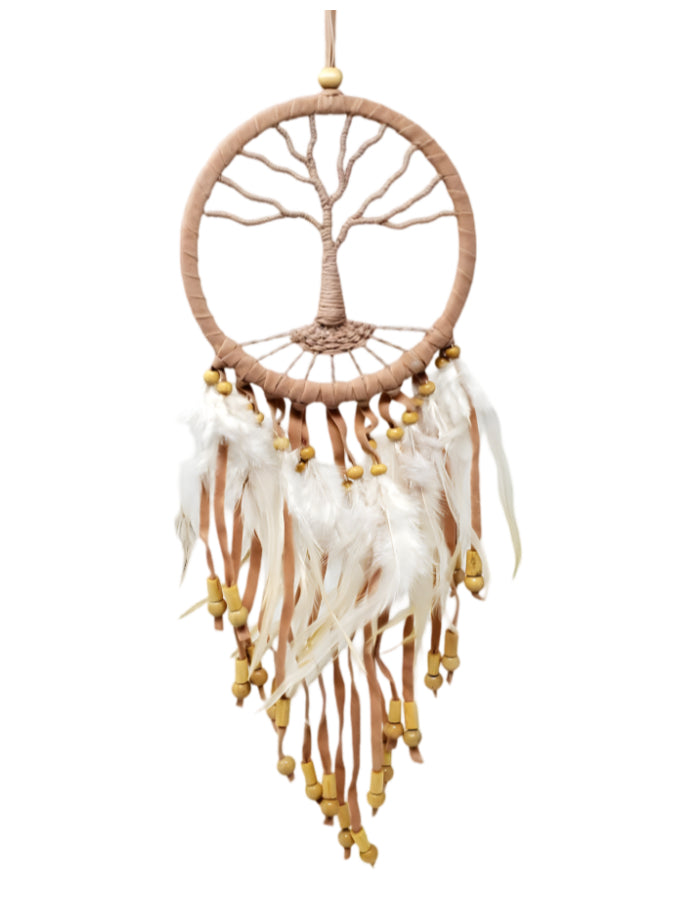 Home Decor - Dreamcatcher - Tree of Life Suede with Feathers & Beads