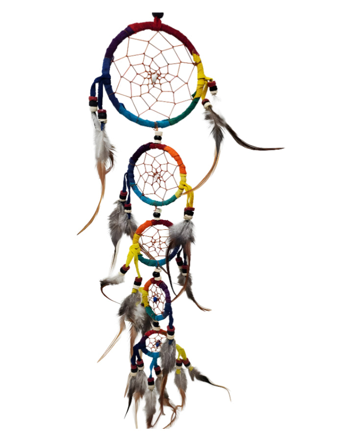 Home Decor - Dreamcatcher - 7 Chakras Suede Five Ring