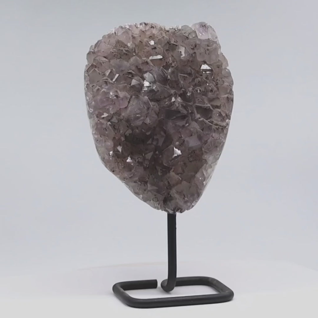 Cluster - Druzy on Metal Stand - Amethyst - 2535g