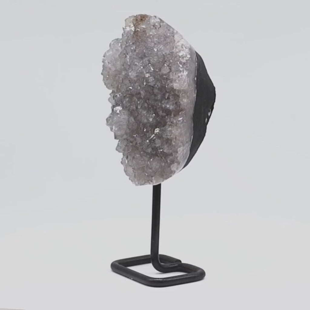 Cluster - Druzy on Metal Stand - Amethyst - 1075g