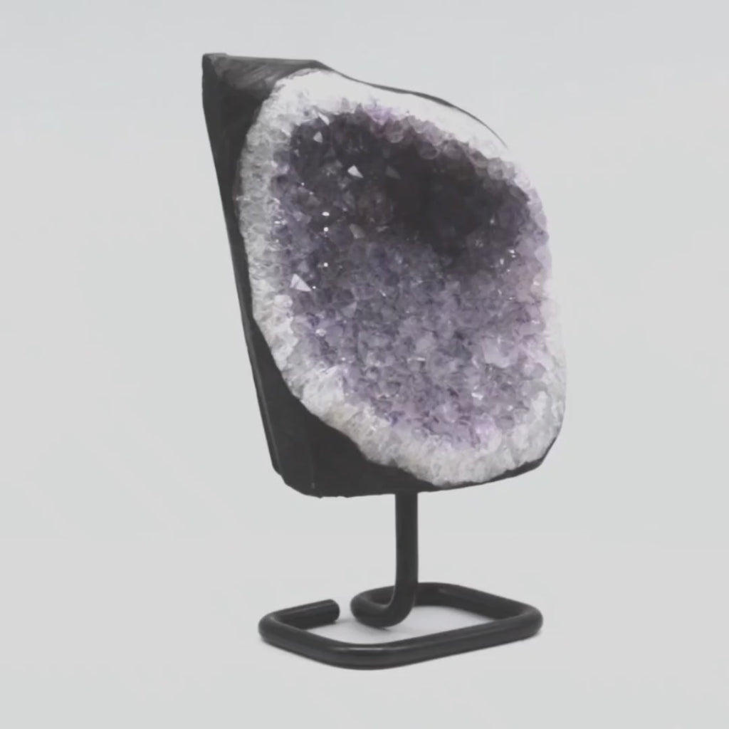 Cluster - Druzy on Metal Stand - Amethyst - 1355g