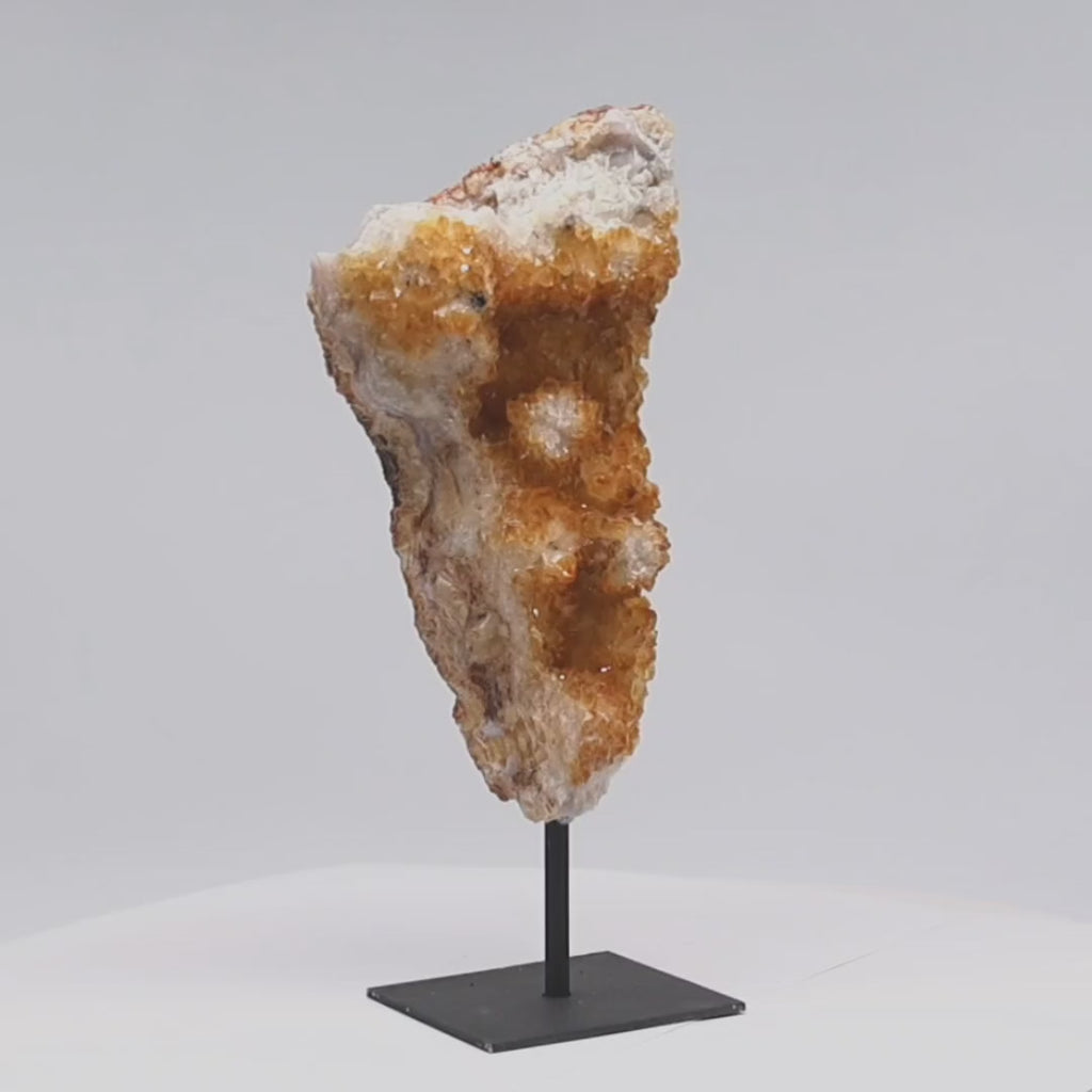 Cluster - Druzy on Metal Stand - Citrine - 810g