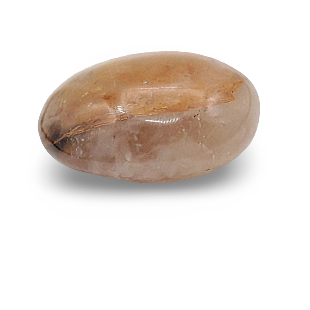 Palm Stone - Yellow Hematoide Quartz - Tumbled - 71g