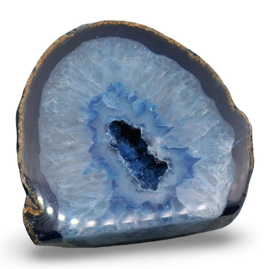 Stone - Blue Agate Geode - 537g Specimen