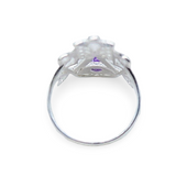 Ring - 925 Sterling Silver - Fatima Hand with Gemstone