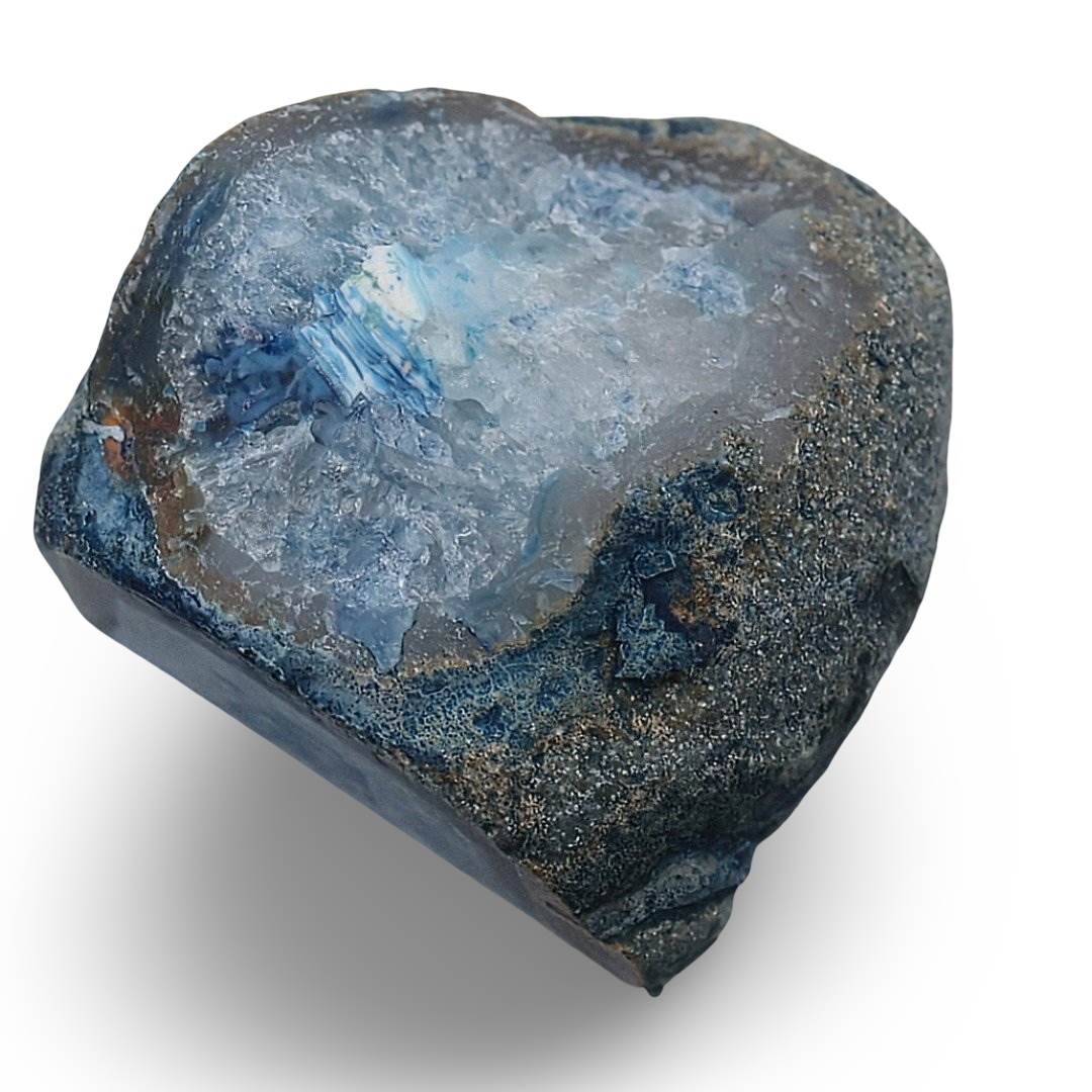 Stone - Blue Agate Geode - 537g Specimen