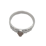 Ring - 925 Sterling Silver - Rond Gemstone Rose Quartz