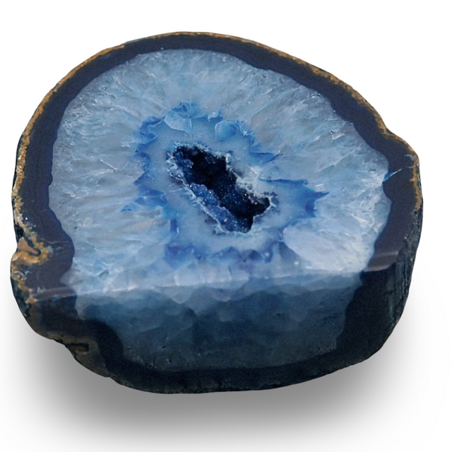 Stone - Blue Agate Geode - 537g Specimen