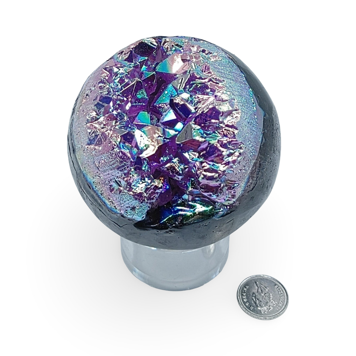 Sphere - Quartz Rainbow Aura - 3 inch