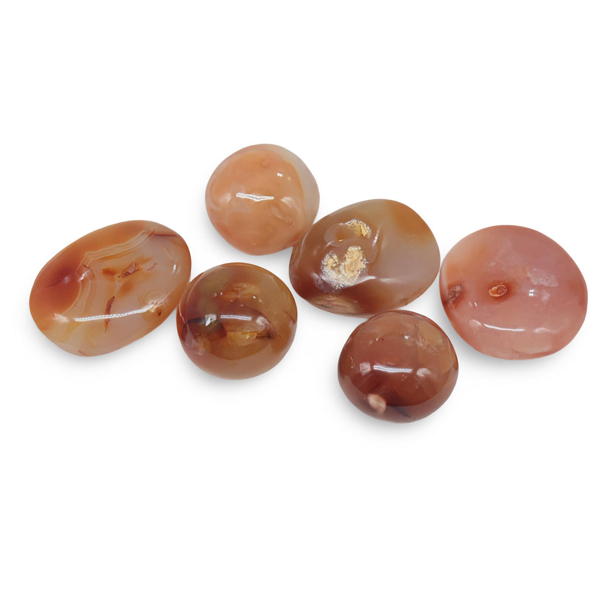 Palm Stone - Carnalian Grade A - Tumbled