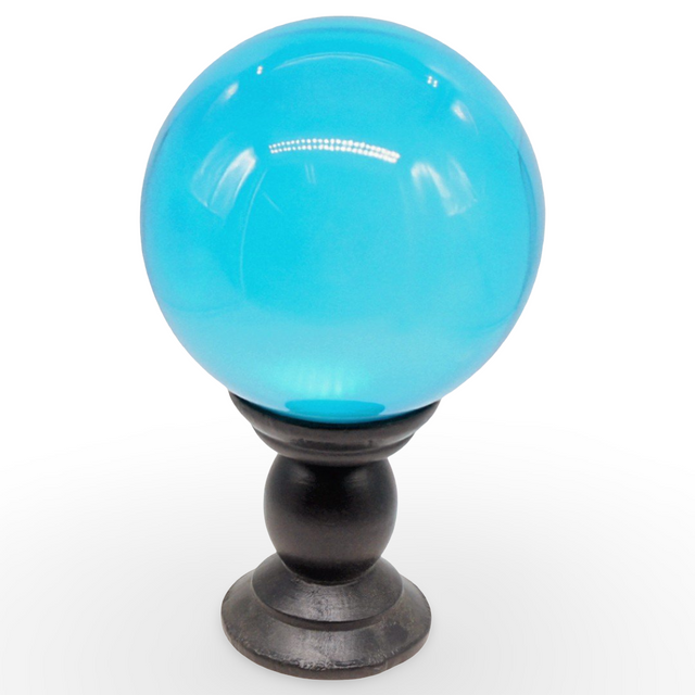 Wicca & Pagan - Teal Crystal Ball on Stand - Large