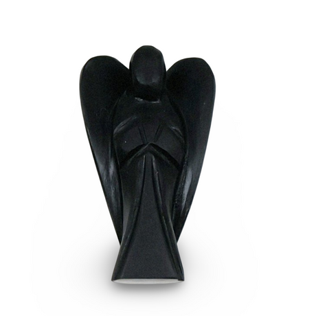 Stone - Natural Shungite - Sculpture - Angel - 2"