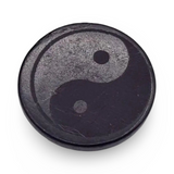Stone - Shungite - Adhesive Tile - Engraved Yin Yang - 30mm