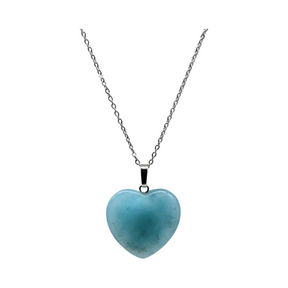 Necklace - Heart Shaped - Turquoise Jade