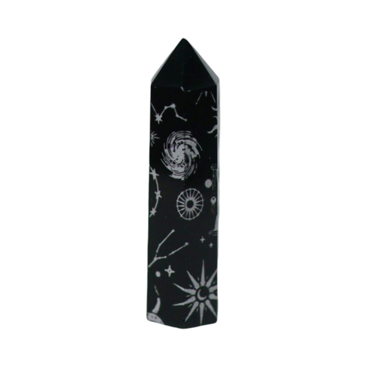 Obelisk - Black Obsidian - Mystic Mixed Image