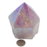 Stone - Crystal Point - Brazilian Amethyst Angel Aura Quartz - Tumbled Top