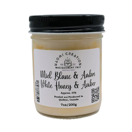 Scented Candles - White Honey & Amber - Wood Wick
