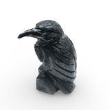 Spirit Animal - Carved Stone - Extra Large Peruvian Black Onyx - Raven