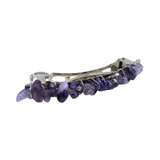 Hair Acessories - Hair Barrette with Natural Amethyst Beads