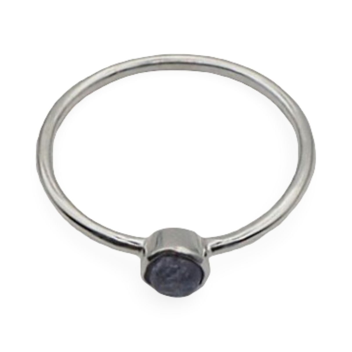 Ring - 925 Sterling Silver - Rond Stone - Tanzanite
