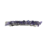 Hair Acessories - Hair Barrette with Natural Amethyst Beads